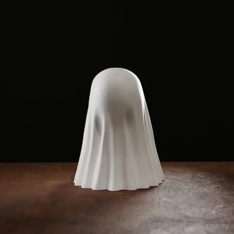 รถตกแต่ง Luminous นิ้วกลางน่ารัก Ghost รูปปั้นขนาดเล็กน่ากลัว Ghost Figurines ตกแต่งฮาโลวีนหน้าแรกเครื่องประดับตาราง