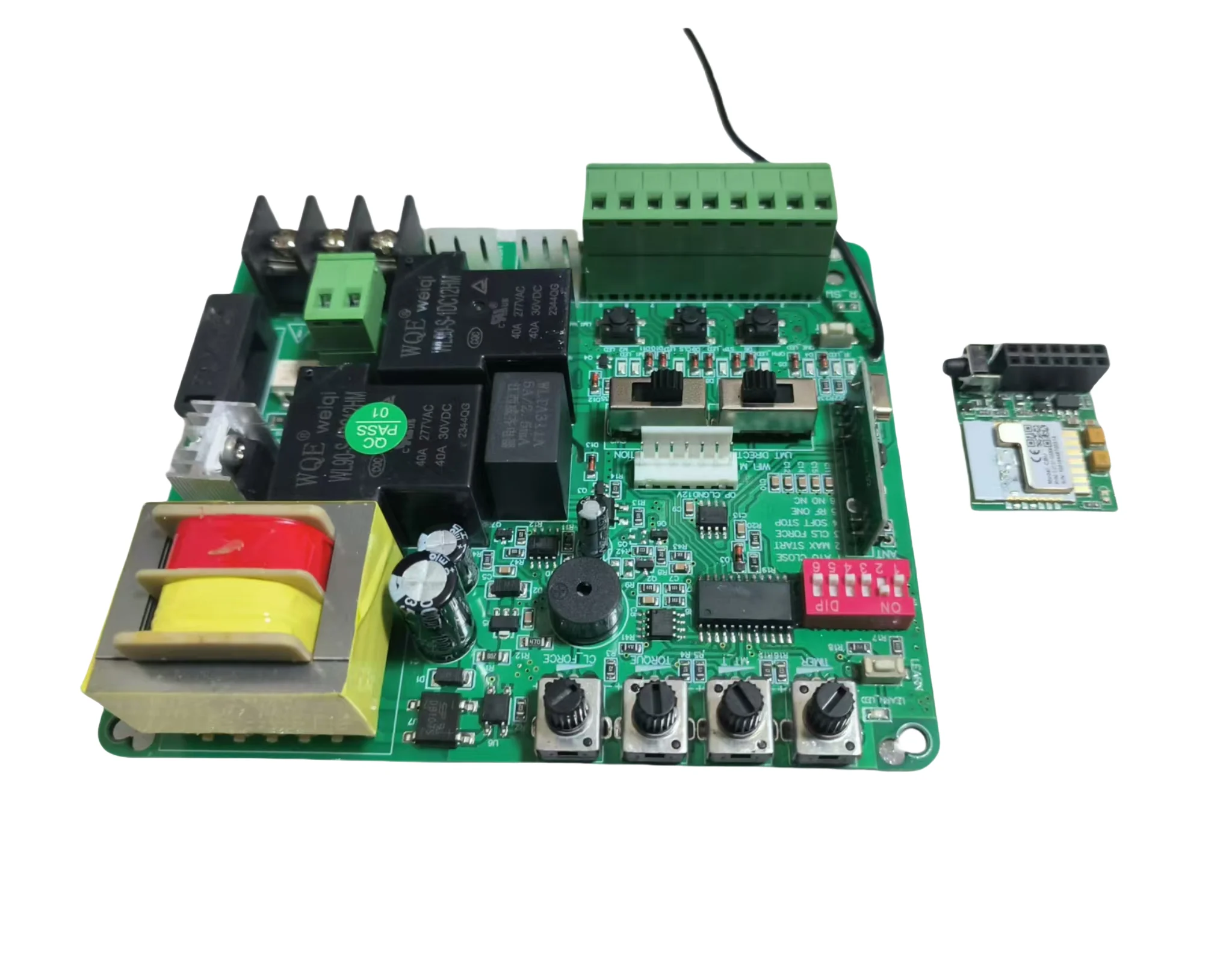 Sliding Gate motor controller Tuya WiFi magnetic limit and spring limit universal PCB remote control 433MHz