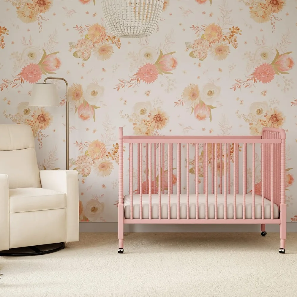 DaVinci Jenny Lind 3-in-1 Convertible Crib , Removable Wheels, Greenguard Gold Certified