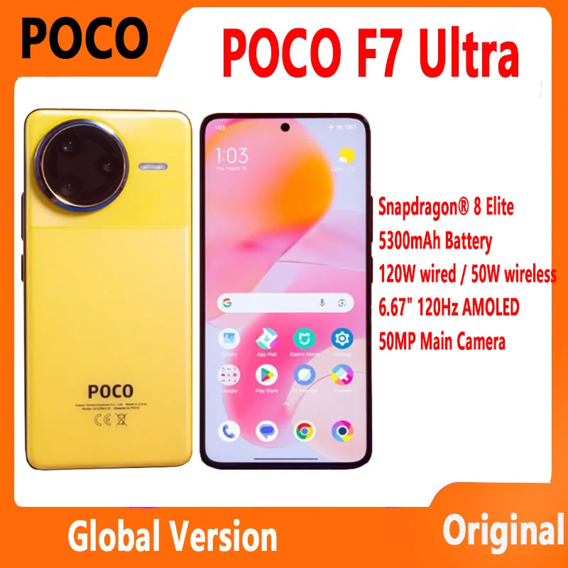 [Official] POCO F7 Ultra | Snapdragon®8 Elite top range, VisionBoost D7 Chipset, HyperCharge wired 120 W and wireless 50 W