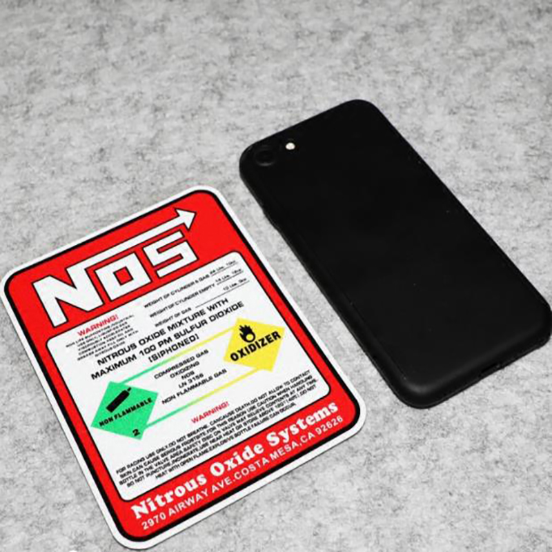 Pour glisser course autocollants de course de voiture créatifs NOS systèmes d'oxyde nitreux autocollants Tuning course vinyle Motocross course voiture style