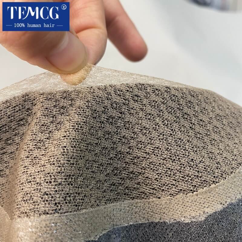 โปรโมชั่นออสเตรเลีย-คู่ชั้น 100% ผมมนุษย์ธรรมชาติ Toupee ชายผมเทียมลูกไม้ PU ฐาน Breathable ระบบวิกผมสําหรับชาย
