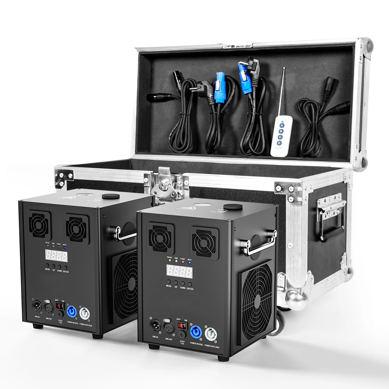 Fieryzeal 600W Cold Sparks Machine Flightcase Indoor Outdoor DJ Party Wedding Stage Equipment Wireless Remote Firework Machine