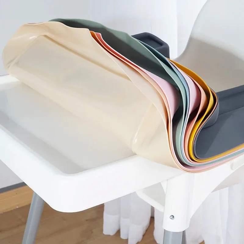 Mantel Individual de silicona sin BPA para trona de bebé, resistente al calor, antideslizante, para comer, nueva cobertura