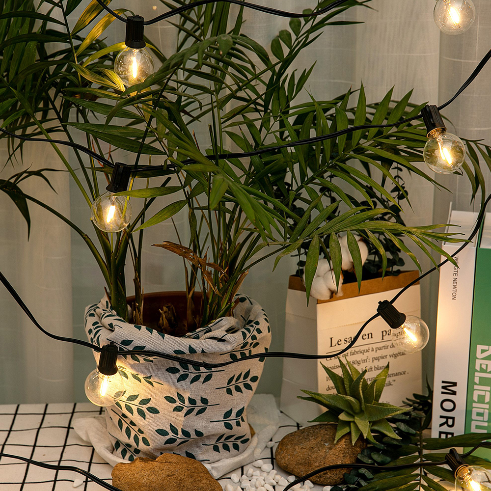 G40 LED-Lichterkette für den Außenbereich, EU-Stecker, bruchsicher, IP65, wasserdicht, Garten-Lichterkette für Weihnachtsfeier, Terrassendekoration, Atmosphäre