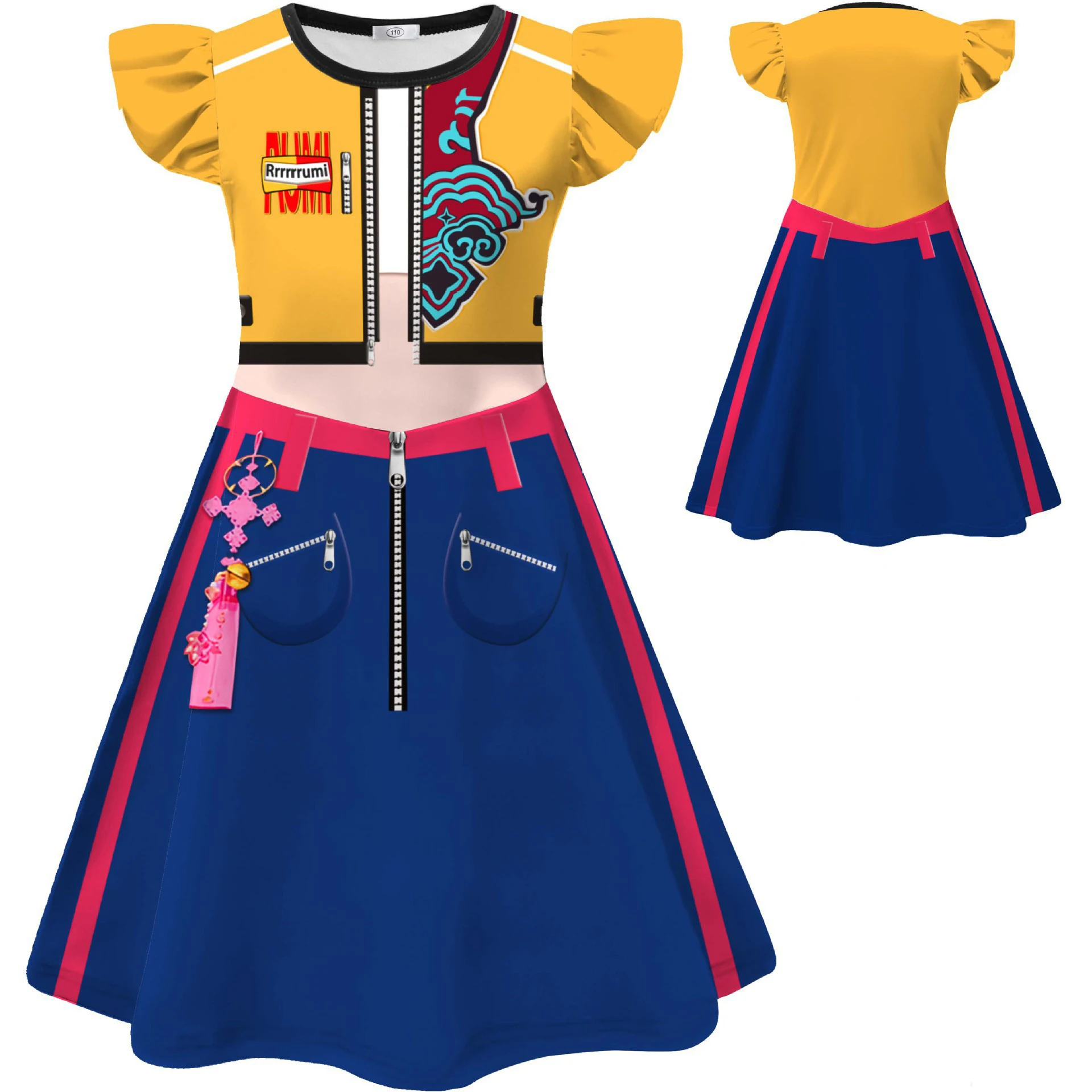 Personaje de Anime Zoe Cos disfraz demonio Rumi Mia personaje lindo Casual Cosplay vestido de manga voladora cazador fiesta de disfraces de Halloween