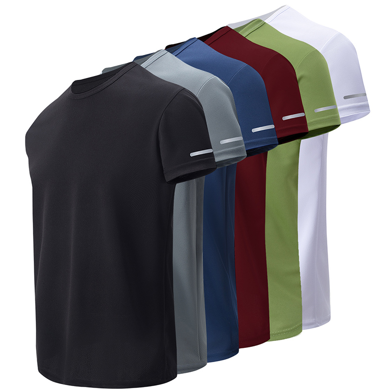 1/4 Stück Herren-Sommer-T-Shirt, schnell trocknend, sportlich, modisch, bedruckt, kurzärmelig, für Teenager, locker und bequem, zum Laufen, Fitness, Joker