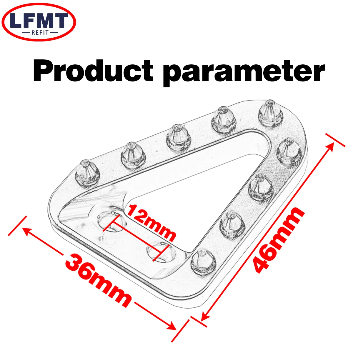 Motorcycle CNC Rear Brake Pedal Step Plate Tip For KTM XC XCF XCW SX SXF EXC EXCF TPI 6D Husqvarna TE FE TX FX TC FC 2016-2023