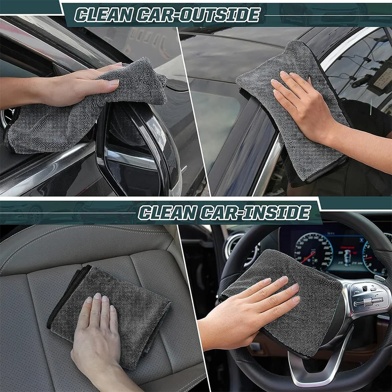 40*60/40cm toalha de lavagem de carro 600gsm microfibra dupla face ultra absorvente pano de lavagem de carro limpeza toalha de secagem acessórios de lavagem