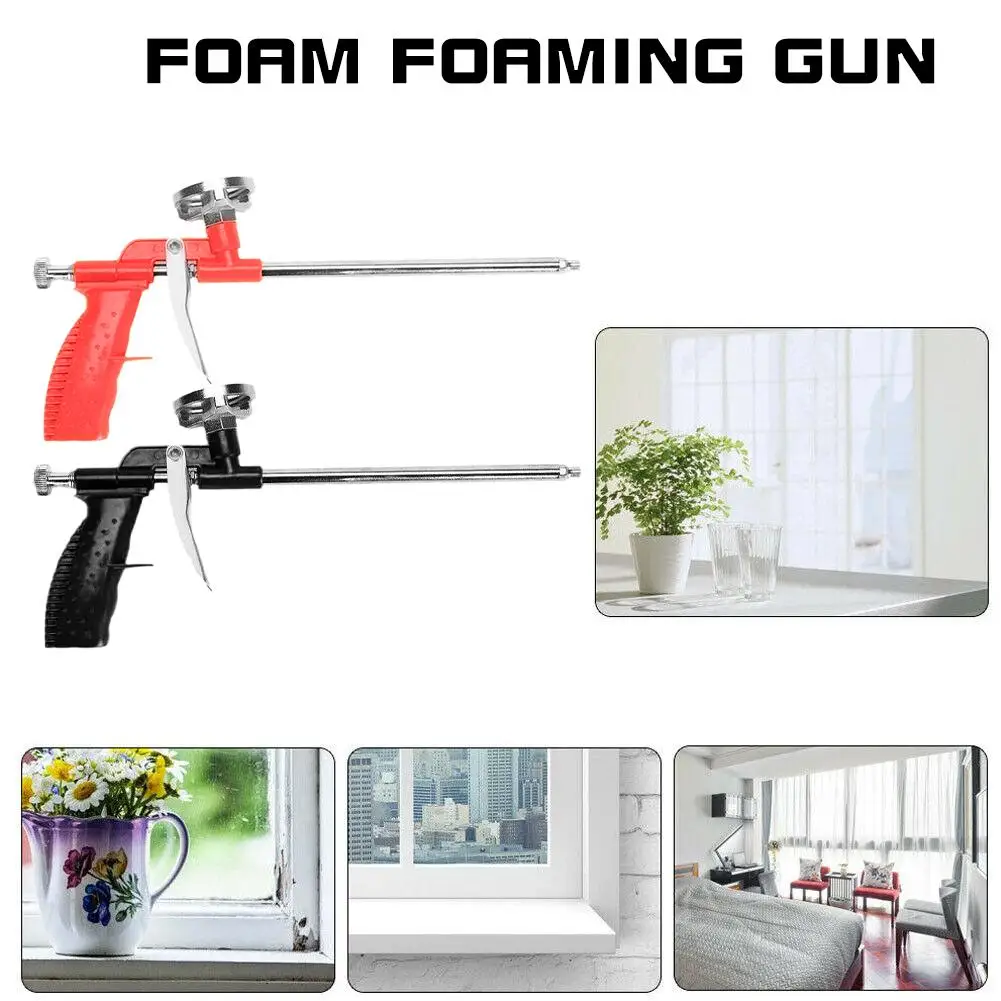 Metal Polyurethane Foam Gun Mounting Foam Glue Polyurethane Foam Foam Construction Tools Sealant Insulating Sealing Gun Fil B6O1