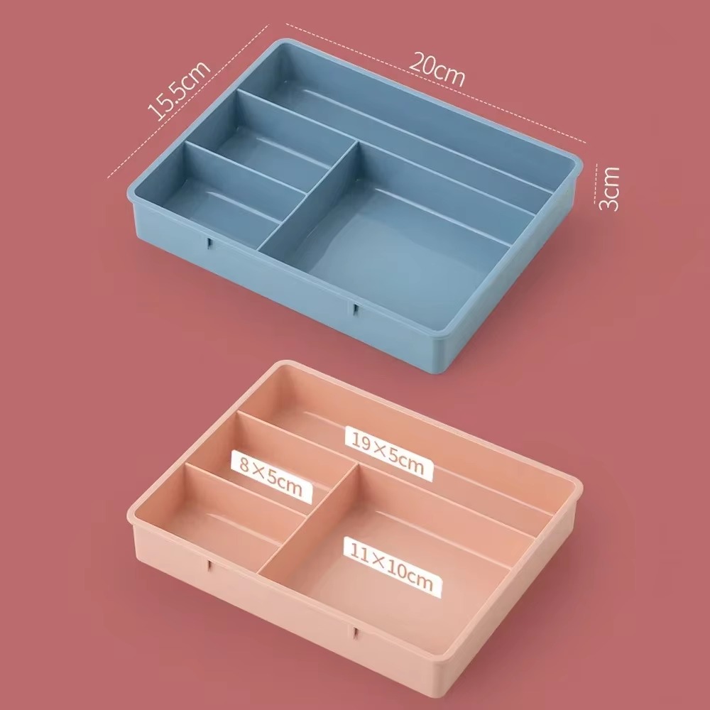 Desk Drawer Organizer Desk Sundries Stationery Storage Box Bin Cosmetics Makeup Organizer Home Office Drawer Divider Container