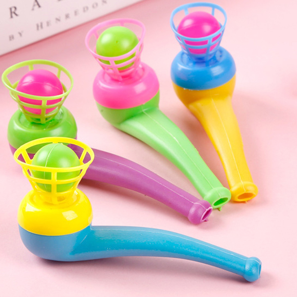 3 pezzi di tubo di plastica che soffia palla giocattoli per bambini giochi all'aperto allenamento sull'equilibrio giocattoli educativi giocattoli di apprendimento per bambini regali divertenti