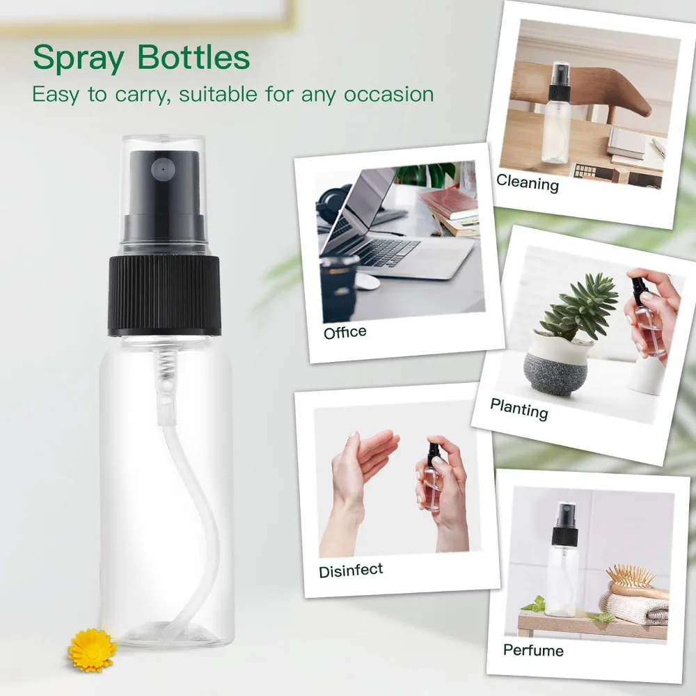 10PCS 10/20/30/50/60/100ML Small Plastic Spray Bottle Empty Fine Mist Travel Atomizer for Little Perfume Water Alcohol Samples