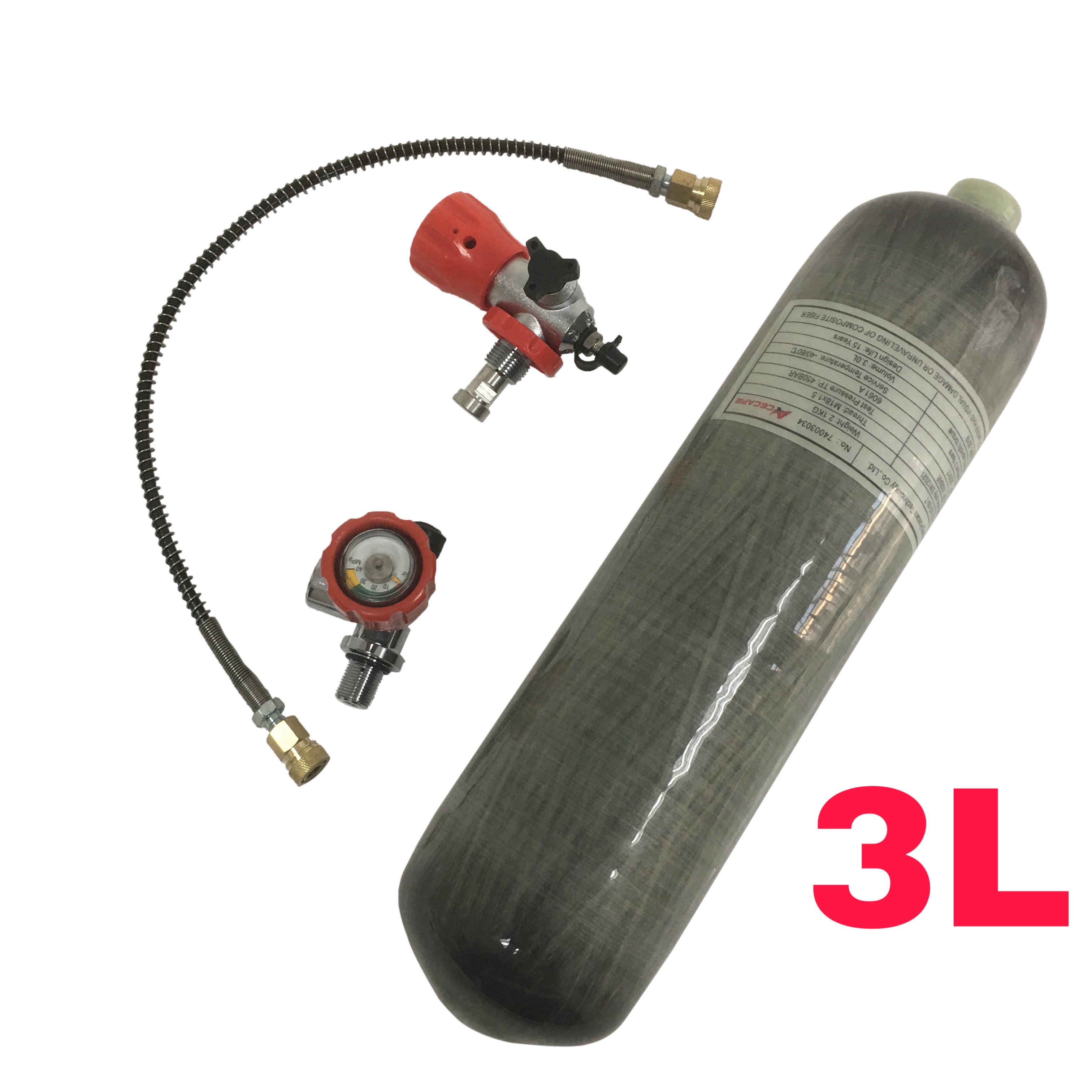 Acecare-バルブ詰め替えステーション付きスキューバダイビングタンクボトル、ceカーボンファイバー、3l、6.8l、9l、30mpa、300bar、4500psi、m18 x 1.5