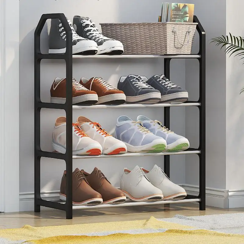 Shoe Rack Vertical Shoe Rack Shelf 4 Tier Space Saver Shoe Rack Shoe Shelf Storage Organizer Large Capacity Free Standing Shoe