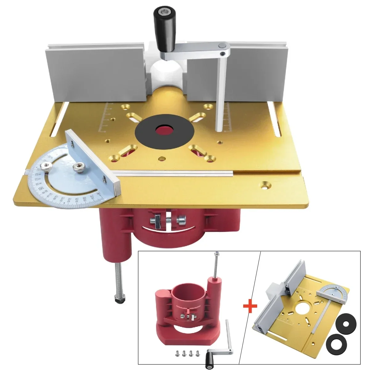 Sistema de elevación de mesa de enrutador - Elevador de enrutador de precisión - Inserto de placa de enrutador - para configuraciones rápidas, precisas, confiables y repetibles
