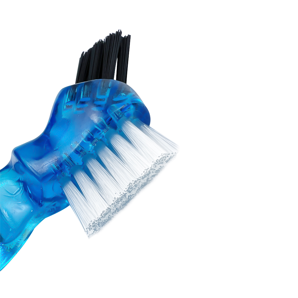 Mini T-shape Denture Brush Cleaning Toothbrush Gum Cleaner False Teeth Brushes Oral Care Multi-Layered Bristles Single Sided