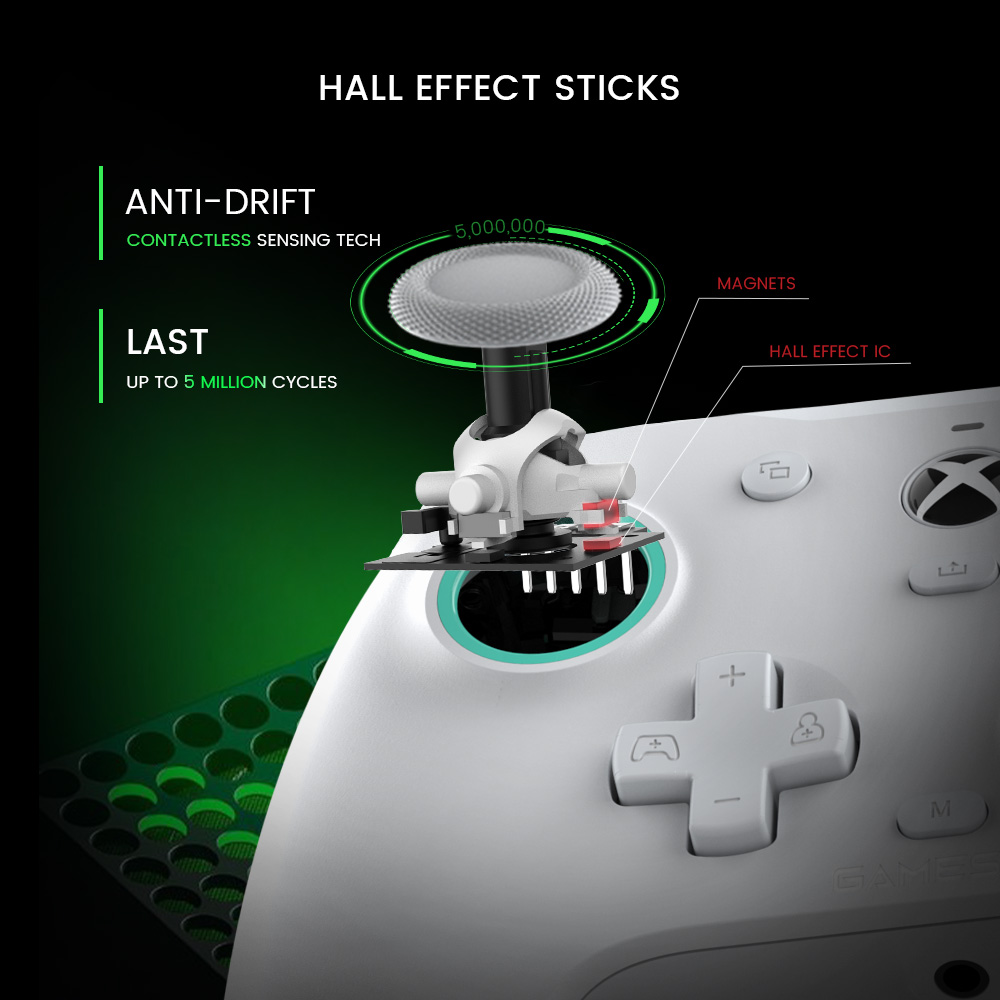 GameSir G7 SE Xbox Gaming Controller Gamepad con cable para Xbox Series X, Xbox Series S, Xbox One, con joystick de efecto Hall
