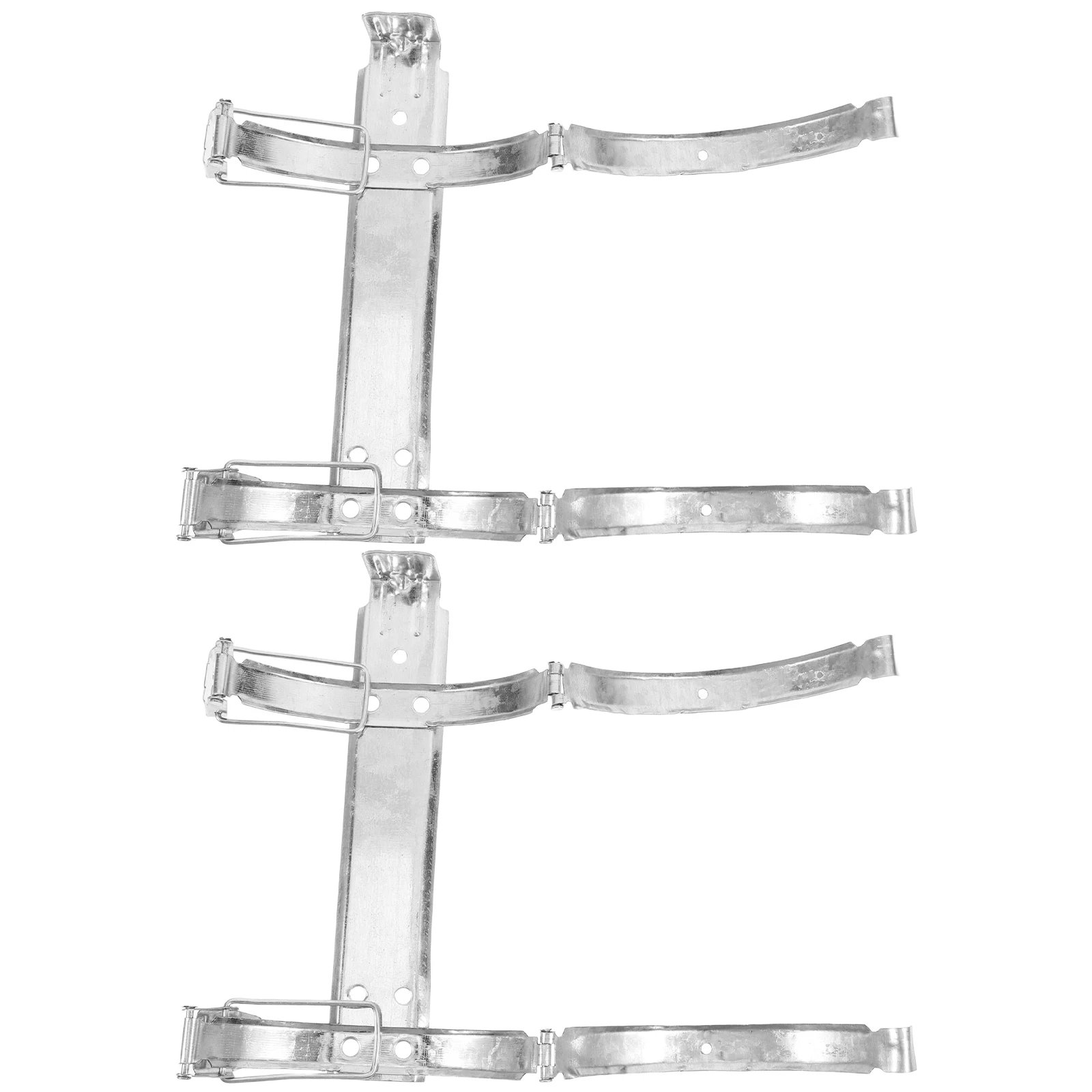 2pcs Fire Extinguisher Bracket Stainless Steel Wall Mount Holder Home Office Use Spacesaving Design Easy Installation