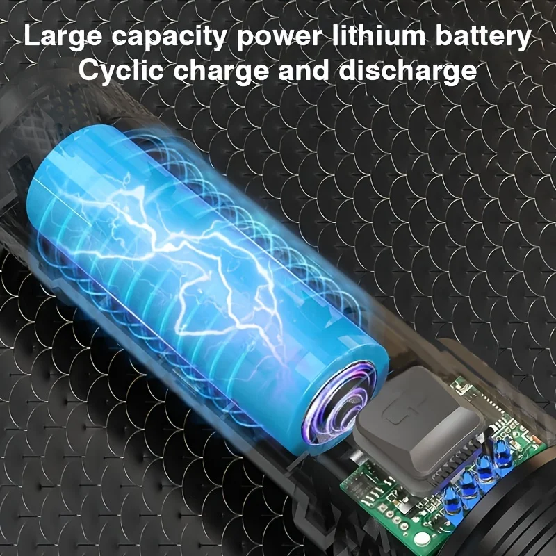 Lanterna telescópica com zoom, alta potência, recarregável por usb, led, portátil, tática, luz forte ao ar livre