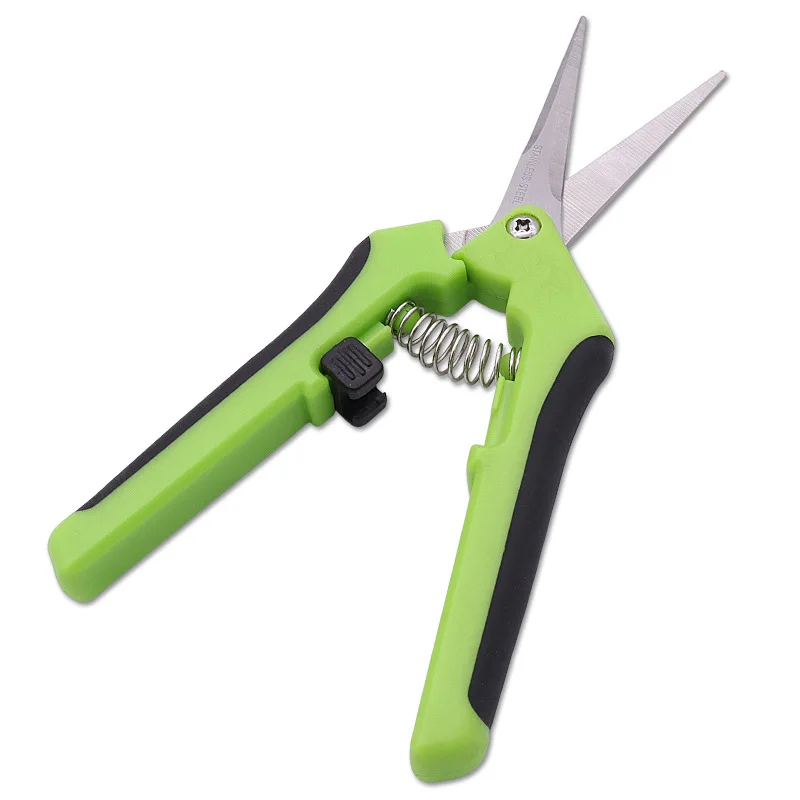 Straight/Elbow Flower Branch Scissors Pruning Shears Fruit Thinning Grape Pruner Scissors Stainless Steel Garden Tools In Stock