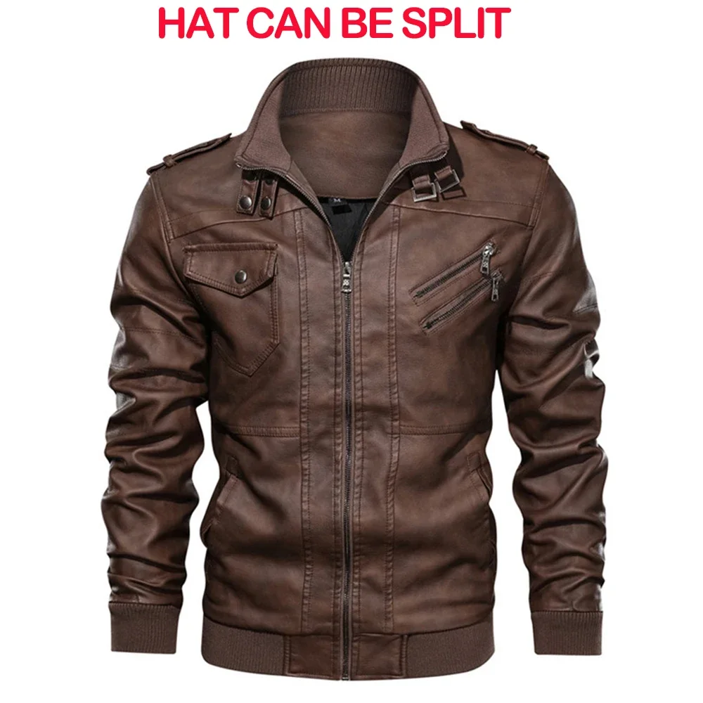 Neue männer Leder Jacken Herbst Casual Motorrad PU Jacke Biker Leder Mäntel Marke Kleidung EU Größe männer kleidung