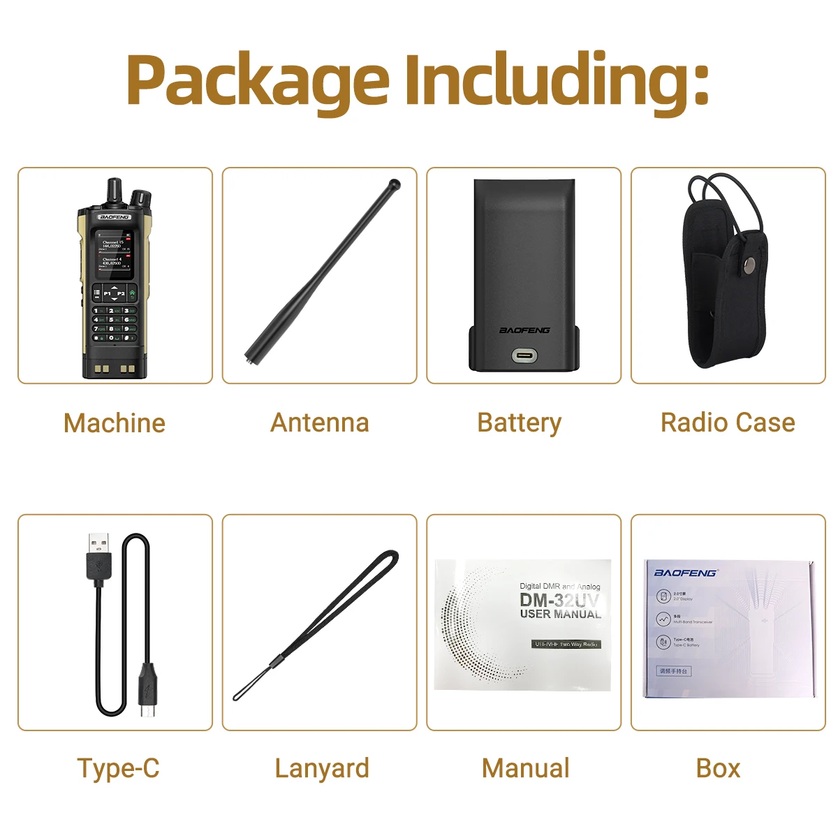 BAOFENG DMR DM-32 Digital Walkie Talkie GPS Dual Time Slot Analog GPS Multi Band Air Band Digital Anruf Für UV-32 Ham Radio