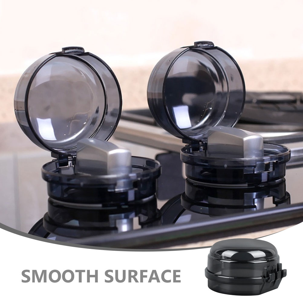 ฝาปิดเตา6ชิ้นฝาครอบเตาอบที่ครอบหัวเตาอบที่ครอบฝาปิดพลาสติกกันแก๊สสำหรับล็อคเด็ก