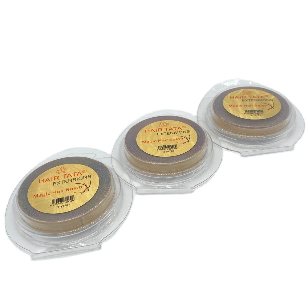 3 Yards TATA Haarverlängerungsband. Doppelseitiges Klebeband, Haarverlängerungs-Stützband für Bandhaar, Breite 0,8 cm/1,0 cm