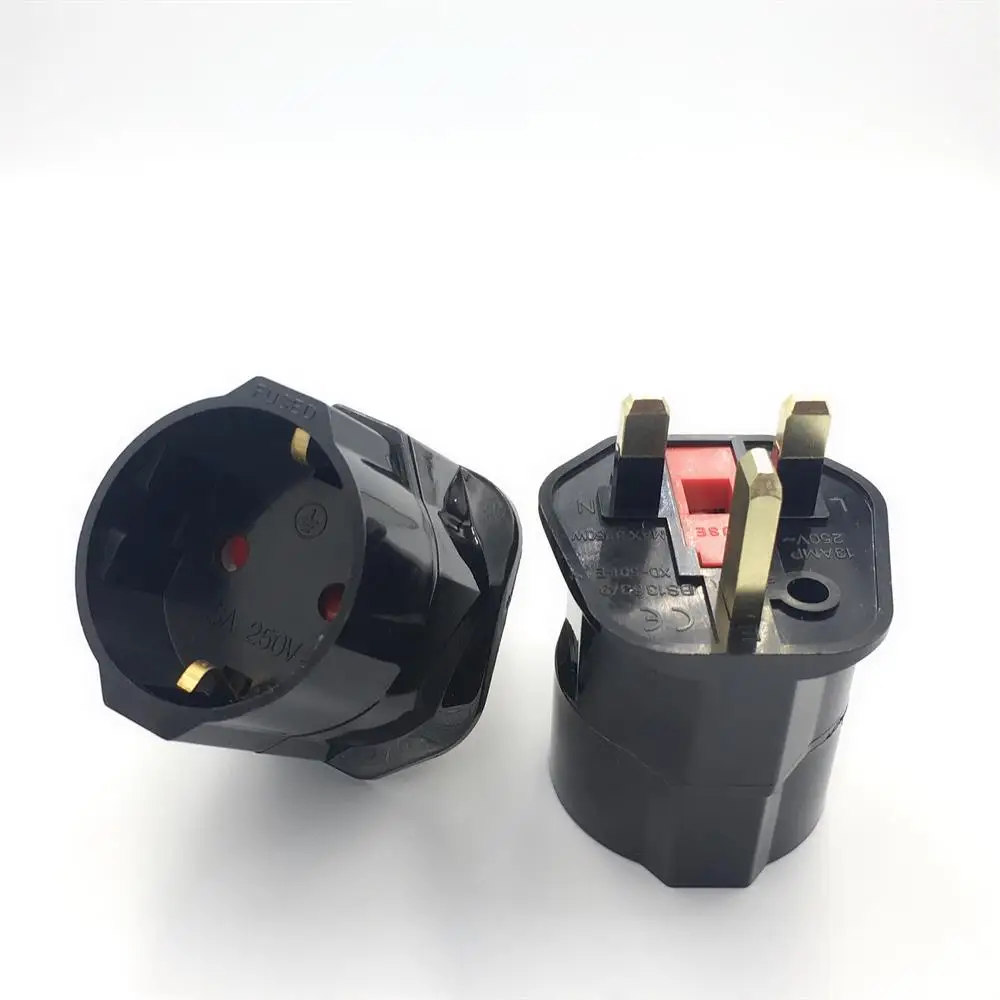 Multifunctional EU ยุโรป UK ปลั๊กอะแดปเตอร์แปลงไฟ 2 ขา 250V 13A ดูไบสิงคโปร์ Universal Adapter