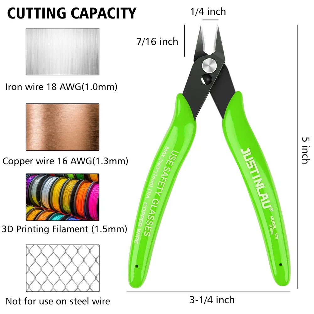 Universal คีมเครื่องมืออเนกประสงค์เครื่องตัดสายไฟตัดด้านข้าง Snips Flush สแตนเลส Nipper เครื่องมือ