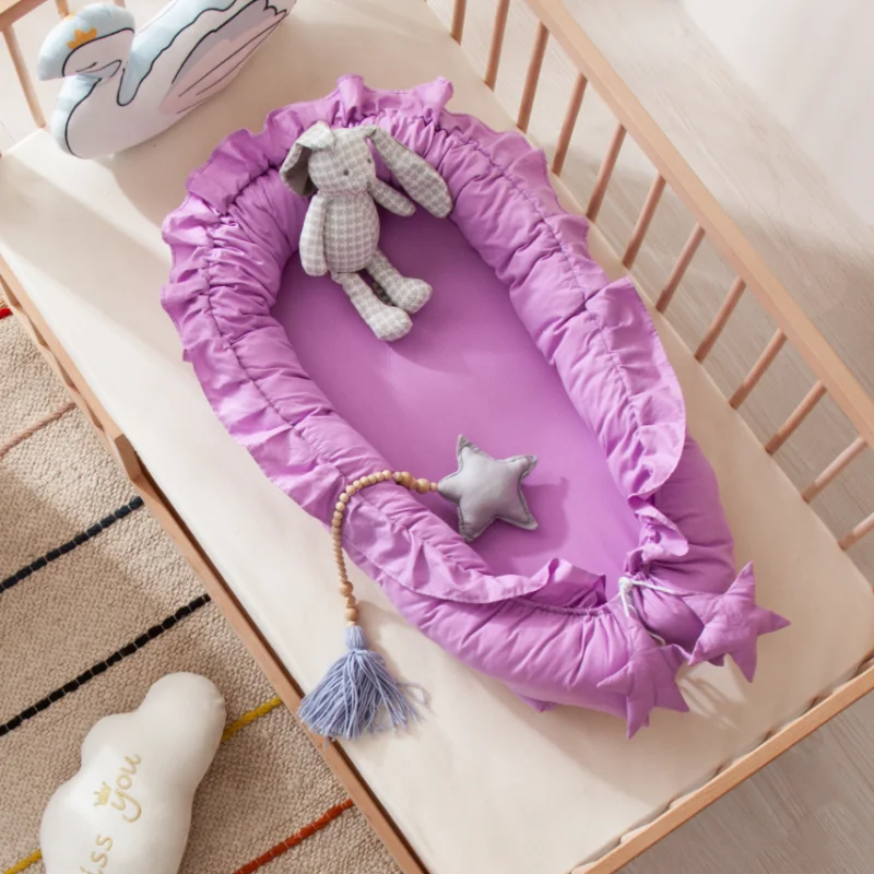 88*50*15 ซม.ผ้าฝ้ายเปลที่ถอดออกได้ Sleeping Nest สําหรับเตียงเด็กเปลหมอนทารกเด็กวัยหัดเดิน Cradle ที่นอนทารกแรกเกิดของขวัญ