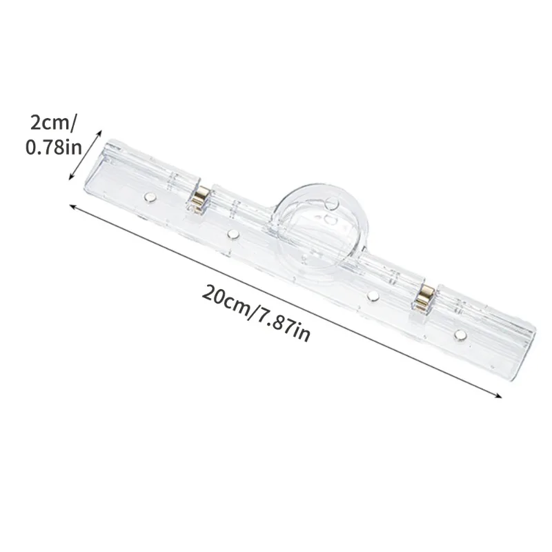 1PC Transparante Clip Briefpapier Map Papieren Map Schoolbord Boek Clip A4 Wit Bord Magnetische Clip