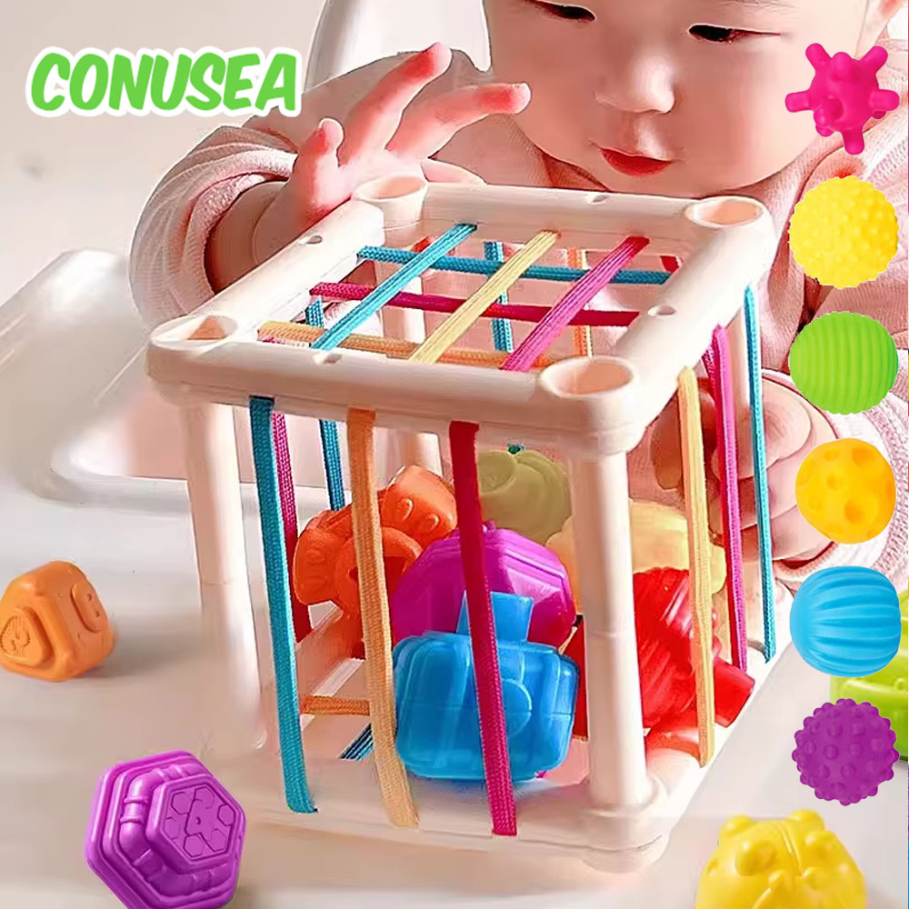 Juguetes Montessori para bebés de 18 meses, desarrollo sensorial, juguetes educativos de aprendizaje, juego de clasificación de bloques coloridos para bebés
