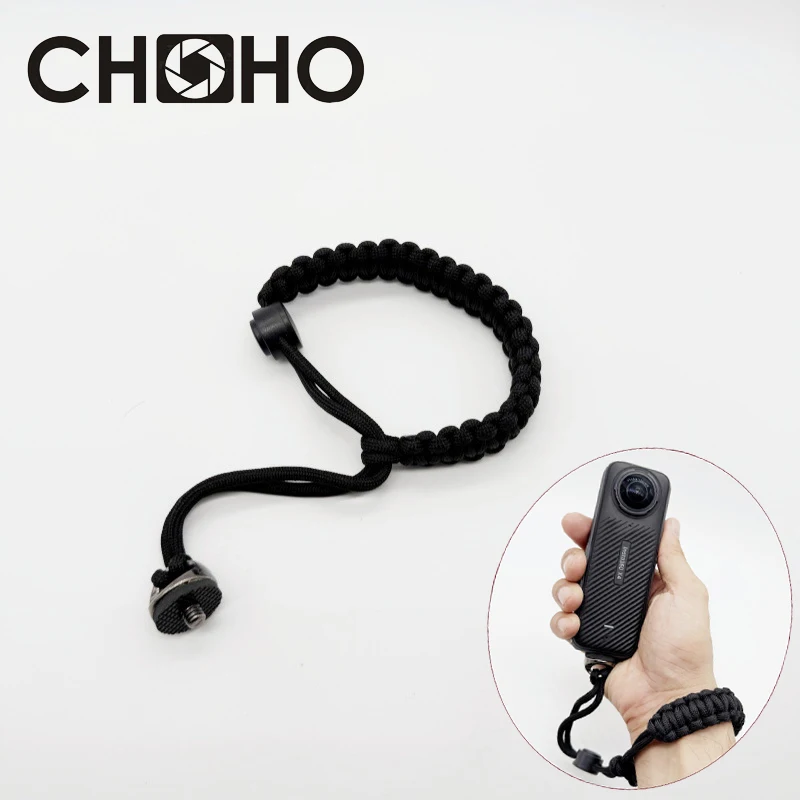 Para Gopro 13 accesorios correa de muñeca tejido antipérdida + mano de tornillo 1/4 para GO PRO Hero 12 11 10 9 DJI OSMO Action 5 4 Insta360 X4