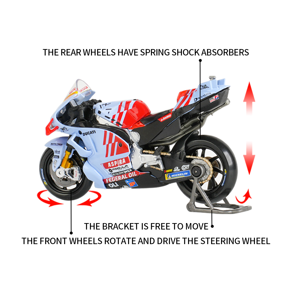 Maisto 1:18 Gresini Racing 2024 GP Racing Repsol Team, литые автомобили, Коллекционные модели мотоциклов, игрушки