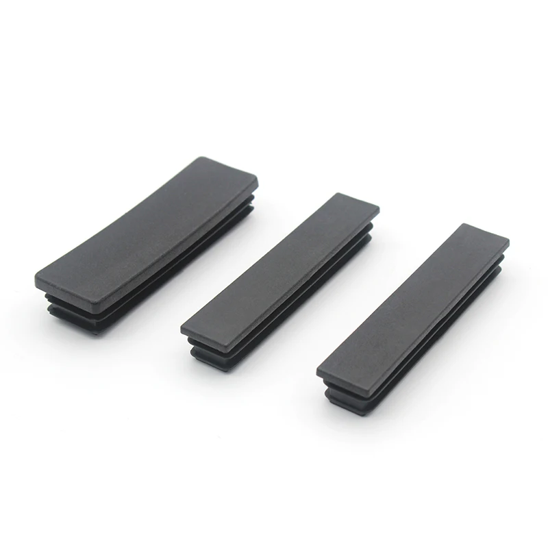 5-50Pcs Plastic Blanking End Caps 10-60mm Square Pipe Plug Black Rectangular Pipe Plug  Inserts Table Chair Furniture Foot Cover