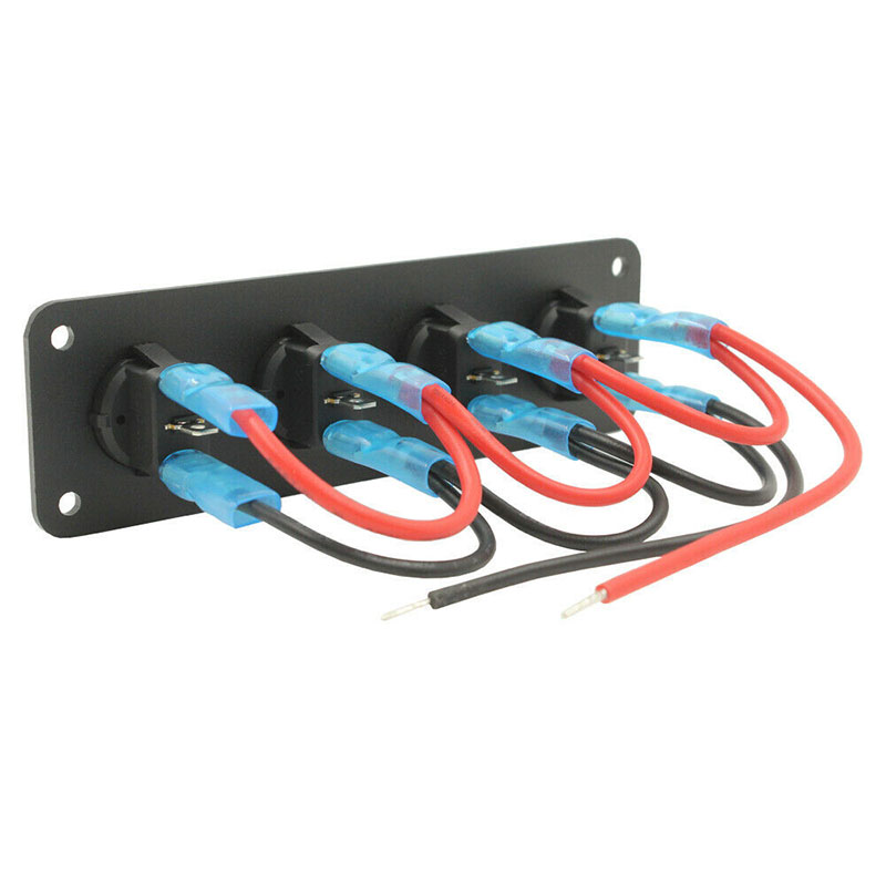 NEVOSA 12V 1-4 Gang Universele Tuimelschakelaar Marine Tuimelschakelaar Panel USB Auto Boot Marine RV vrachtwagen Blauwe LED Styling Accessoires
