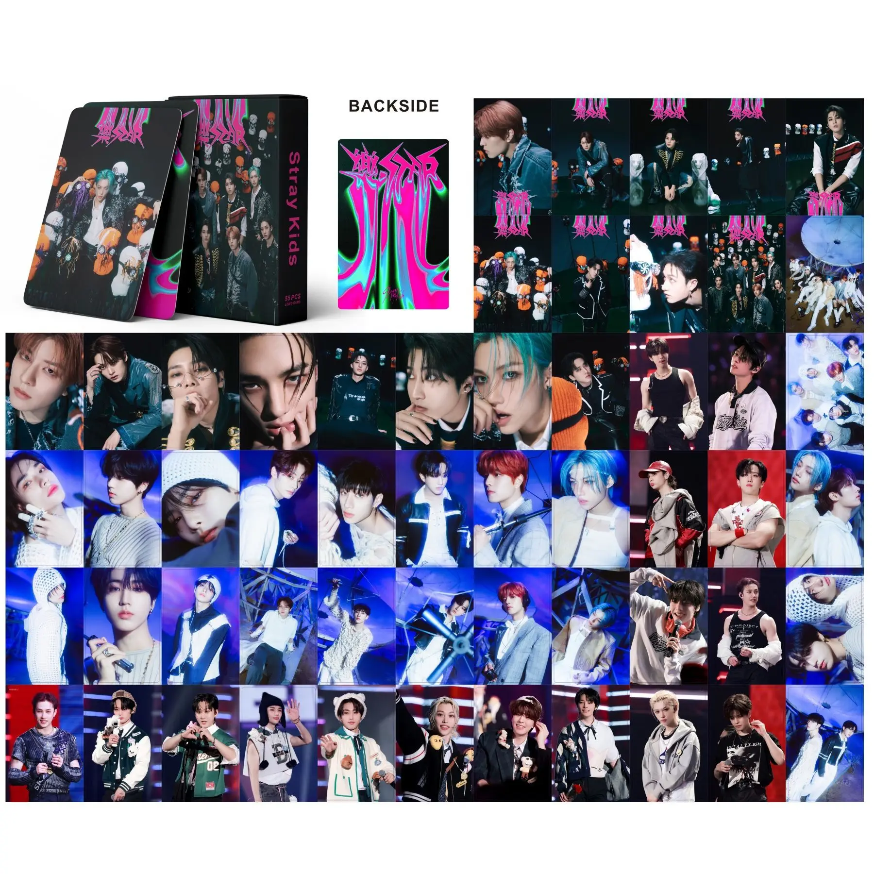 55pcs Kpop Group Lomo Cards MANIAC Photocard New Album Photo Print Cards Set Fans Collection