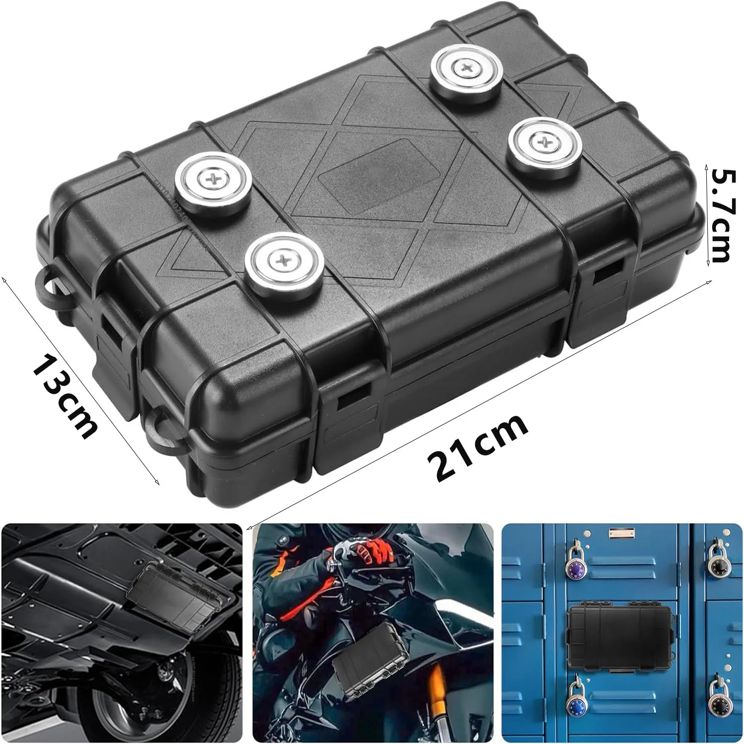 Magnetic Key Box Car Hide Key Magnetic Waterproof Magnetic Key Holder Multipurpose Key Holder for Under Car Rust-Proof Box