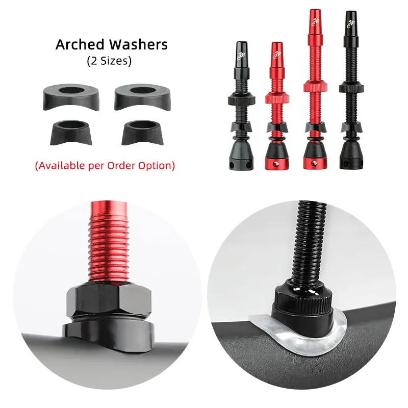Válvulas Presta Deemount de 44/60mm para neumáticos sin cámara de carretera, vástago de aleación CNC, núcleo de latón, ciclismo DIY, reemplazo de boquilla F/V