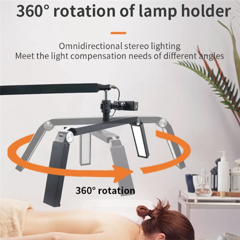 A70p 26-Polegada lâmpada de mesa de três lâmpadas 30w dobrável meia lua luz com braçadeira de mesa e controle remoto plugue da ue