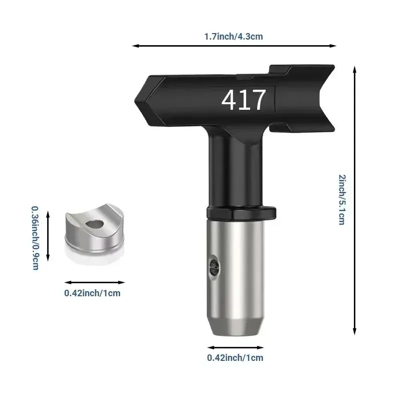 sMaster Black Nozzle Spray Tips Airless Spray Reversible Tip For Airless Paint Sprayer 1PCS 311/ 315/413/517/519/211/625
