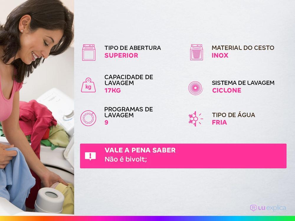 Lavadora de Roupas Panasonic 17kg Cesto Inox - 110V