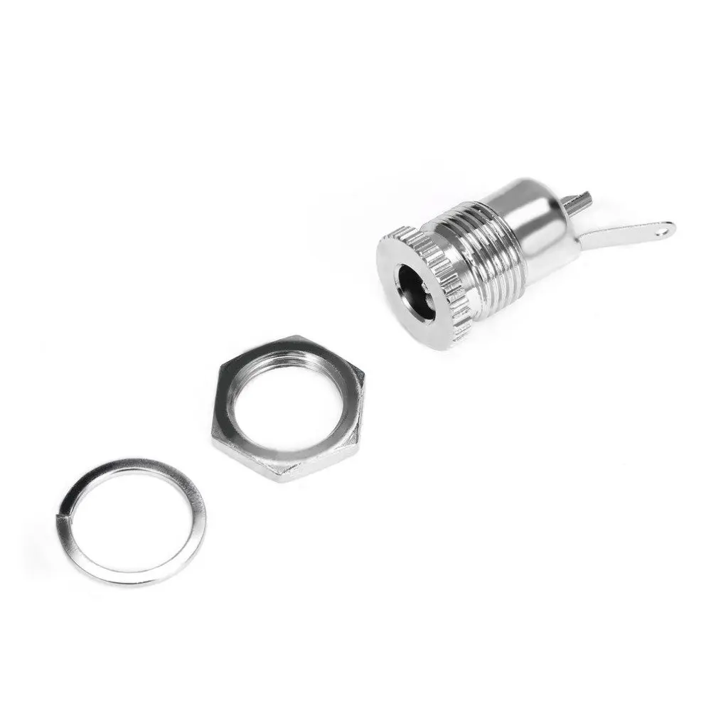 Novo 5 pacote DC-099 5.5mm x 2.1mm 30v 10a dc tomada de alimentação, adaptador de conector de montagem em painel fêmea rosqueado