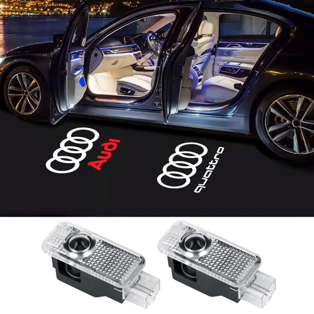2 шт. приветственные огни двери автомобиля для Audi A1 A3 8P 8V A4 A5 A6 A7 A8 Q3 Q5 Q7 Q8 Sline TT Logo Projector Ghost Shadow Lamp