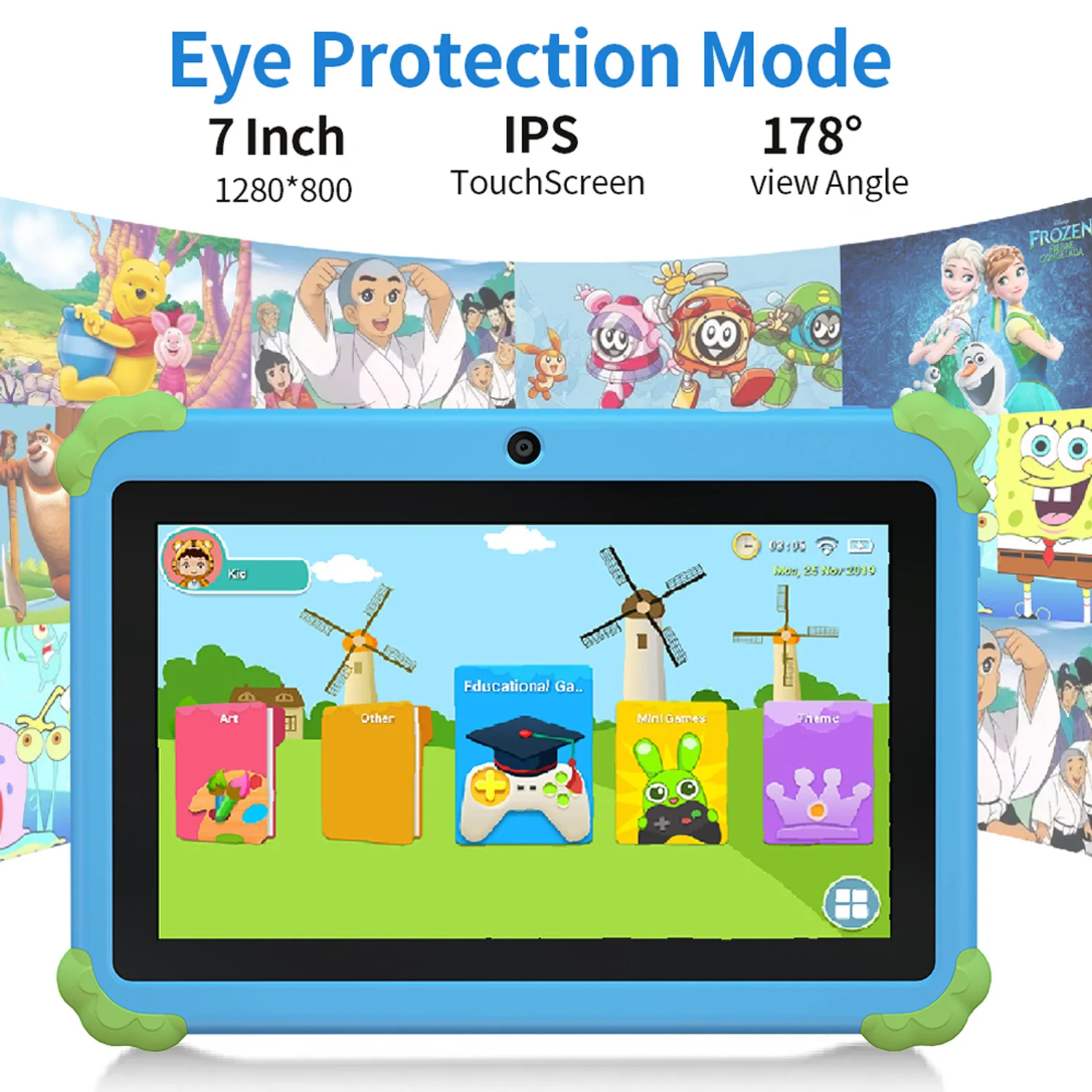 New 5G WiFi Android Tablet Cartoon Pattern 7 Inch Tablet Pc Quad Core 4GB RAM 64GB ROM Cheap And Simple Children's Tablets