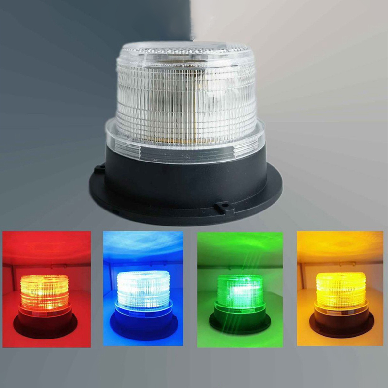 Solar Power Warning Flash Beacon Light Sensor Emergency Indication LED Lamp Car Rotating Traffice Safety Light Magnet Ceiling
