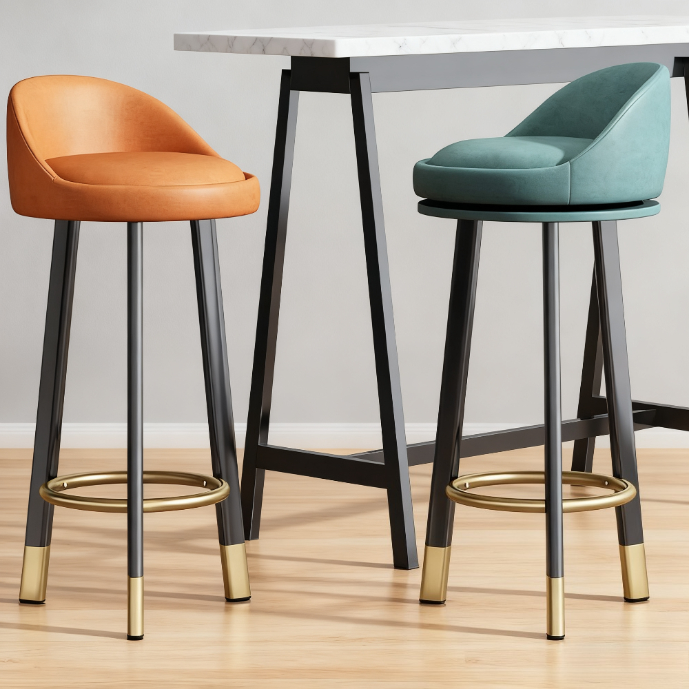 Bar Chair Light Luxury Rotating Bar Chair Checkout Page Backrest Lifting Chair Home Modern Simple High Stool Bar Stool