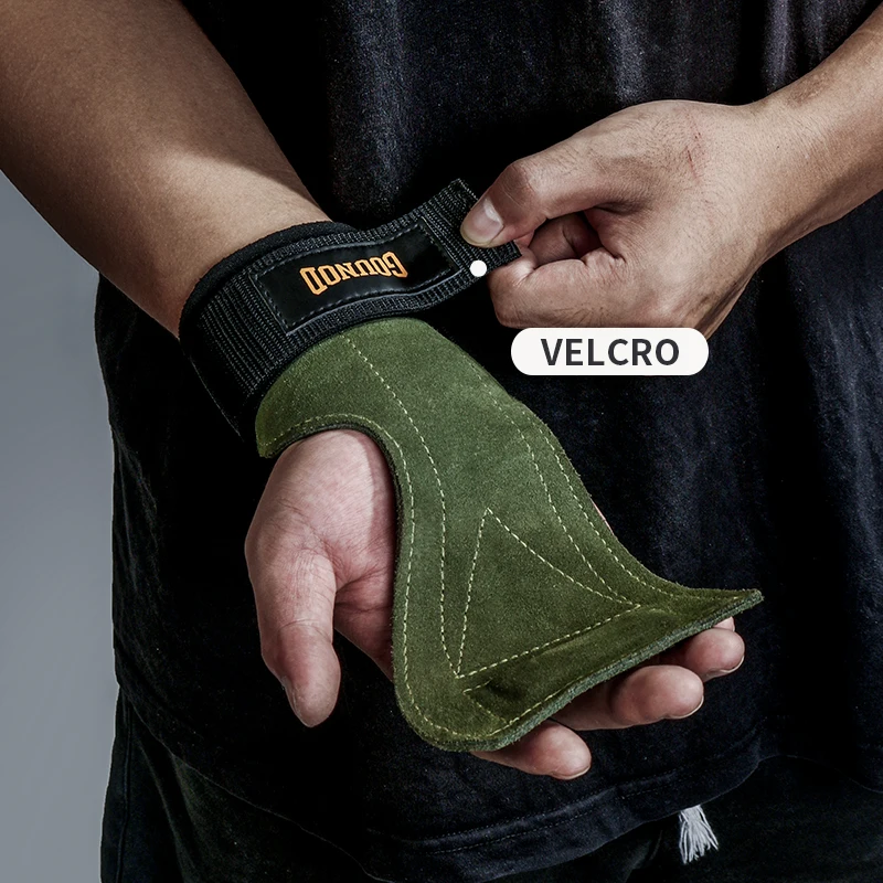 2 unidades/1 par de protección de palma de piel de vaca, equipo de protección de muñeca antideslizante resistente al desgaste, cinturón potenciador de levantamiento de pesas para Fitness, peso muerto